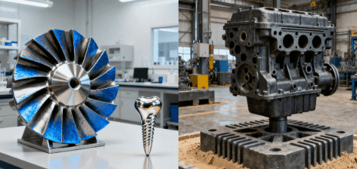 Tuangan Pelaburan lwn Tuangan Pasir