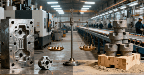 Tuangan Pelaburan lwn Tuangan Pasir